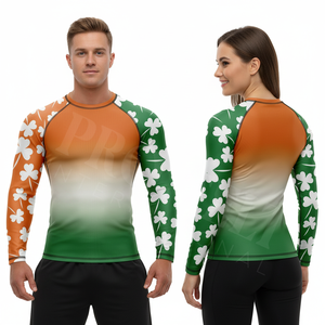 Camiseta de Compresión Cómoda 100% Poliéster OEM ODM, Estilo Personalizado, Moderna, de Manga Larga, para Atletismo, Running, Gimnasio, Protección contra Rozaduras - Product Image 3