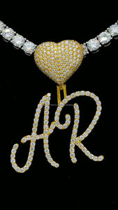 Colgante de diamante de moissanita personalizado 14K oro amarillo 2,5 pulgadas colgantes de letras Iced Out Hip Hop joyería para hombres y mujeres - Product Image 3