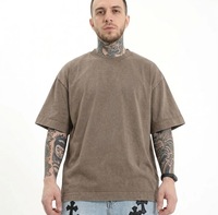 T-shirts Homme Effet Délavé Personnalisables – Design Uni, Coupe Oversize, Manches Courtes, 180 Grammes, Tricoté – Nouveauté Été
