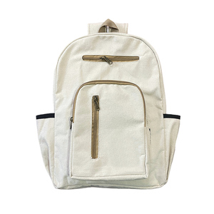 Canvas <b>Backpack</b> Heavy Duty Vintage Daypack Padded Laptop Compartment Large Capacity Zipper Closure <b>Waterproof</b> for Travel Work - Product Image 1