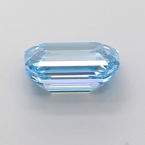 Diamante de laboratorio CVD azul intenso de corte esmeralda de 3.01 quilates, VS1, pulido excelente, piedra preciosa azul rara para joyería de compromiso fina personalizada. - Product Image 2
