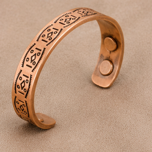 Pulsera Magnética de Cobre Sólido con Diseño Geométrico Ayurvédico Tradicional, Artesanía Exquisita, Regalo Promocional Novedoso - Product Image 6