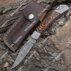 Cuchillo Plegable EDC de Acero de Damasco de Alta Calidad, Grado Industrial, Afilado como una Navaja, para Campismo, Caza, Supervivencia y Uso General al Aire Libre - Product Image 5