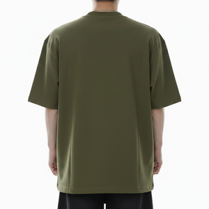 เสื้อยืดโอเวอร์ไซส์ผู้ชายขายส่ง ผ้าฝ้าย 100% ดีไซน์ซิปคู่ ตราโครเมียม เสื้อฤดูร้อน ผลิตตามสั่งจากโรงงาน เสื้อยืดโอเวอร์ไซส์ - Product Image 4