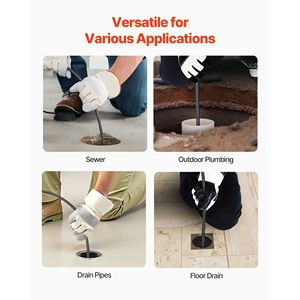 Macchina Portatile per la Pulizia degli Scarichi da 30 Metri x 1,9 cm con Alimentazione Automatica, Ruote a Spirale e 4 Lame, Idropulitrice ad Alta Pressione - Product Image 6