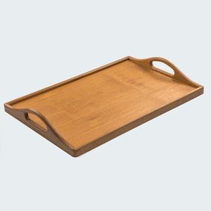 Plateau de service ovale en bois à bords lisses, contemporain, avec options personnalisables, conçu pour une salle à manger moderne et une cuisine élégante - Product Image 4