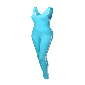 Women Ribbed Compression Romper One Piece Workout Jumpsuit High Waist Fitness <b>Bodysuit</b> Stretch Yoga Activewear Breathable <b>Gym</b> - Product Image 4