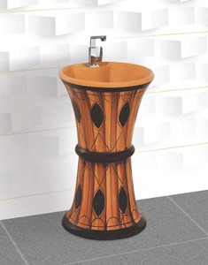 BEST QUALITY Good Price Modern Multy colour Ceramic Pedestal Sink Floor Mounted Easy to Clean for Bathroom From Linum Factory - Product Image 1