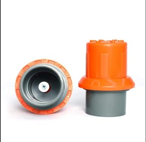 Vanne de purge en PVC vierge avec joint en caoutchouc noir pour système d'irrigation agricole, élimination des débris de la ligne d'eau - Product Image 1