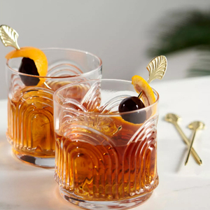 Juego de 4 Palillos para Cócteles Viski Gold Art Deco, Brochetas de Acero Inoxidable para Limones y Limas, para Whiskey Sour y Martini - Product Image 2