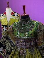 Vestido afgano de bajo MOQ para bodas formales, transpirable, de manga larga, estilo afgano, con tela india Banarsi, para bodas.