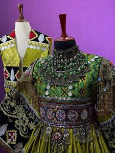 LOW MOQ Afghani Dress For Formal <b>Wedding</b> Party Breathable Long Sleeves Afghani Style Indian Banarsi Fabric Dresses For <b>Weddings</b> - Product Image 2