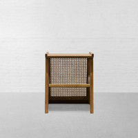Table d'appoint en rotin tressé à la main style Calcutta, petite table basse pour espace restreint, table d'appoint pour salon de ferme