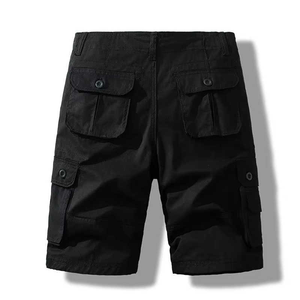 Pantalones Cortos Cargo de Lona de Alta Calidad para Hombre, Venta Directa de Fábrica, Casuales, Resistentes al Viento, de Cintura Alta, con Patrón Liso, Teñido Uniforme - Product Image 5