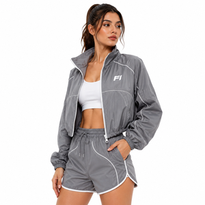 OEM Wholesale Nylon <b>Running</b> Shorts Sets <b>Reflective</b> Windbreaker Lightweight Water proof <b>jackets</b> Shorts Sets men's <b>jackets</b> - Product Image 2