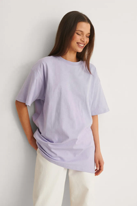 Tops de manga corta con cuello redondo para mujer, camisetas de gran tamaño, blusa holgada informal a la moda, camisas de algodón 100% con hombros descubiertos - Product Image 5