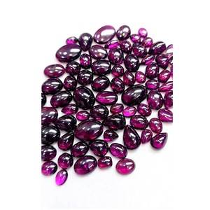 Lot de 74 pierres précieuses en grenat rhodolite rose naturel, cabochons ovales/poire 8x6mm/9x7mm/12x10mm/14x10mm, 1370 carats, Iroc Sales - Product Image 5