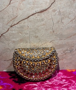Fashion Women's Evening Clutch Shoulder HandBag Indian-style handbag Kundan mosaic clutch - Product Image 1
