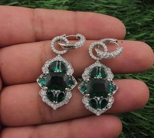 Boucles d'oreilles pendantes de luxe en argent sterling 925 avec CZ brillant en forme de goutte d'eau, bijoux de mode pour mariage pour femmes - Product Image 5