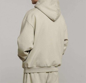 Ensemble de survêtement unisexe avec sweat-shirt à capuche et pantalon de jogging, coupe-vent personnalisé, survêtement uni surdimensionné pour homme, ensemble de sweat-shirt à fermeture éclair - Product Image 6