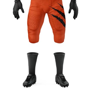 Ensemble de maillots de football américain personnalisés en gros, uniforme complet par sublimation, pantalon respirant, tenue de sport robuste pour match - Product Image 6