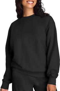 New Arrival Luxury Long Sleeve Round Neck Shoulder Slope Solid Comfortable Casual Women's Cotton Sweatshirt From Bangladesh - Product Image 5