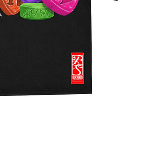 T-shirt à manches courtes surdimensionné pour homme avec imprimé cœur et logo frontal, col roulé formel, 100 % coton tricoté - Product Image 4