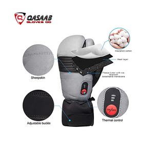 Guantes de esquí calefactables eléctricos con carga USB y batería, para snowboard, de cinco dedos, gruesos, para invierno - Product Image 5