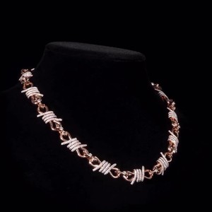 RB Gems IGI Certified Lab Grown Filled Brilliant Cut Diamond Rose Gold Plated Customized S925 Silver Luxury Unisex <b>Necklace</b> - Product Image 2