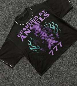 Camiseta Premium Personalizada con Estampado DTG, 250 gsm, 100% Algodón, con Pedrería en el Cuello y el Dobladillo de las Mangas - Product Image 3