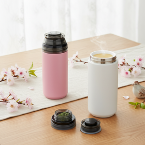 Vente d'usine vendeur chaud IKUK thermos en acier inoxydable isolé sous vide bouteille d'eau portable doublure en porcelaine passoire à thé 8-10 heures - Product Image 1