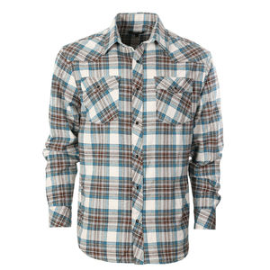 <b>Men</b> Custom Printed <b>Silk</b> Screen Flannel <b>Shirt</b> Long Sleeve Cotton Formal Workwear Summer Wear Front Logo 220g - Product Image 6