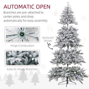 Albero di Natale Artificiale di Alta Qualità a Forma di Stella, 210 cm, a Batteria, in PET PVC PE, Pieghevole, Ornamenti in Pino per Uso Esterno - Product Image 2