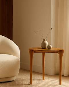 Table d'appoint en bois de style contemporain, conçue pour compléter les meubles modernes et le décor minimaliste - Product Image 4