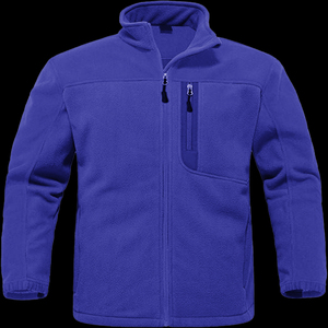 Custom Full Zip up Polar <b>Fleece</b> <b>Jacket</b> Men Winter <b>Thick</b> Warm <b>Fleece</b> Stand Collar Outwear Casual Solid Color <b>Jacket</b> - Product Image 3