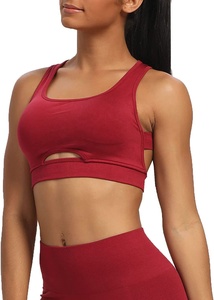 Women's High Support Sports Bra Seamless Cutout Design Athletic Workout Yoga Bra <b>Top</b> Activewear Fitness Gym Wear Wholesale OEM - Product Image 4