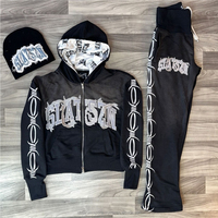 Survêtement d'hiver unisexe personnalisable haut de gamme, coupe classique, 400g, style streetwear, 100% coton, séchage rapide