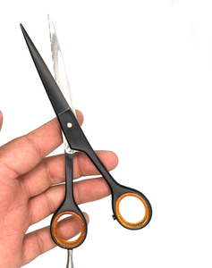 Ciseaux de coiffure professionnels en acier inoxydable noir mat personnalisés pour salon de coiffure, avec boîte - Product Image 3