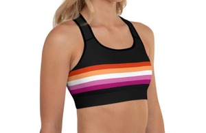 Pakistan Made Simple Front Logo Sports Bra Plus Size Breathable <b>Women's</b> Yoga Gym Sports Bras - Product Image 3