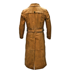 <b>Men</b> Modern Style <b>Long</b> Leather <b>Coat</b> Premium Quality Waterproof & Eco-Friendly Customized Color & Size for Winter Comfort - Product Image 3