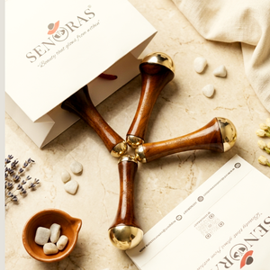 Senoras Bronze Dual Kansa Wand Manual Body <b>Massage</b> <b>Tool</b> with One Handle | Skin Tightening & Full-Body Use Custom Logo Model 003 - Product Image 2