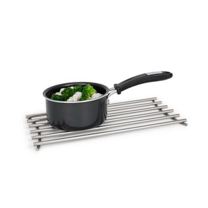 Sous-plat rectangulaire en acier inoxydable de haute qualité, moderne et anti-chaleur, pour utilisation sur table - Product Image 5