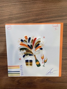 การ์ดอวยพรวันเกิดแบบป๊อปอัพ 3 มิติ ทำมือ ลายดอกไม้ควิลลิ่ง งานฝีมือกระดาษแฟนซี ลายนูน ตัดด้วยเลเซอร์ เหมาะสำหรับการ์ดเชิญ - Product Image 3