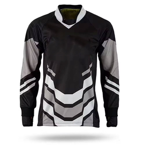 Maillot de paintball personnalisé à manches longues, design camouflage numérique cyan marine, numéro 1, coupe universelle, tenue de compétition - Product Image 2