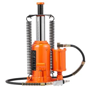 Martinetto idraulico pneumatico a bottiglia da 20 tonnellate/40.000 libbre con pompa ad aria manuale e gamma di sollevamento da 10,4 a 19,7 pollici, interamente saldato, capacità 3 tonnellate - Product Image 1