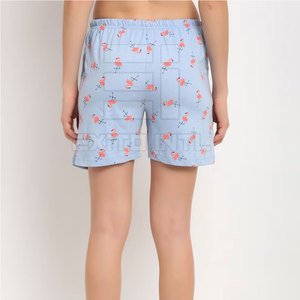 2026 Women's Floral Print Casual Shorts Elastic Waist <b>Drawstring</b> Cotton Breathable Plus Size Summer Loungewear Wholesale Custom - Product Image 3