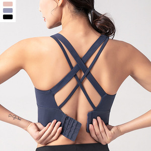 สปอร์ตบราไร้สายสีน้ำเงินกรมท่า รองรับแรงกระแทกสูง สายปรับได้ เหมาะสำหรับโยคะและการออกกำลังกาย คุณภาพสูง ป้องกันแรงกระแทกได้ดีเยี่ยม - Product Image 5