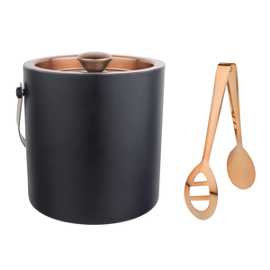 Seau à glace en cuivre martelé, poli miroir, avec pelle, best-seller - Product Image 6