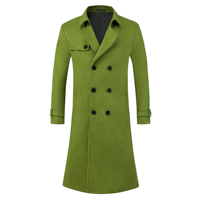 Manteau long en fibre de bambou pour homme ARTISAN IMPEX, col mandarin, simple boutonnage, gris uni, garniture en fourrure de raton laveur, hiver, coupe standard, livraison rapide