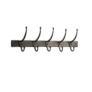 Porte-manteau mural robuste en fonte, design moderne, en métal noir, pour vêtements et serviettes, idéal pour entrée et couloir - Product Image 2